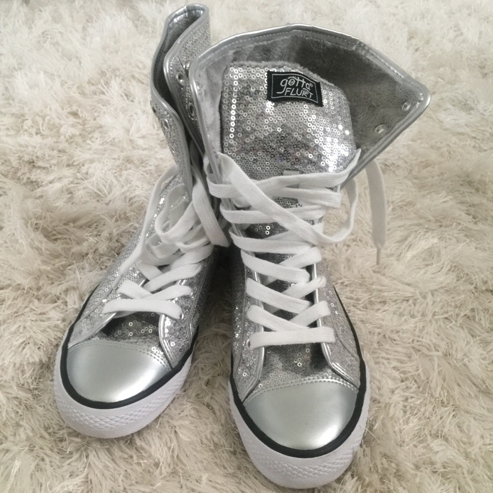 Beautiful silver sequin snickers
